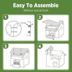 SMILE PAWS Cat Beds for Indoor Cats, Cardboard House with Scratchers, Tea House, Large Sturdy Cat Furniture Condo Cave Tent, Easy to Assemble Pet Toys Accessories Stuffs, Bunny Small Animals