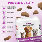 Dog Allergy Relief Chews for Itchy Skin - Seasonal and Food Allergy Chews for Shedding, Licking Paws, Hot Spot, Ears - USA Product - Omega 3 Fish Oil Skin & Coat Supplement - Anti Itch Immune Treats