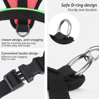 shudyear Summer cat Chest Harness and Leash, Anti-Escape Adjustable Soft mesh cat Leash and Chest Harness Set for All Types of Cats cat Vests (Size L,Red)