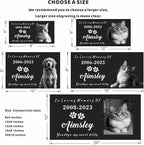 Generic Customized Memorial Stone Plaque for Cat, Pets, Dog, Personalized Engraved Gravestone for Lost Loved One, Mini Tombstone,Temporary Grave Marker for Cemetery (Black)
