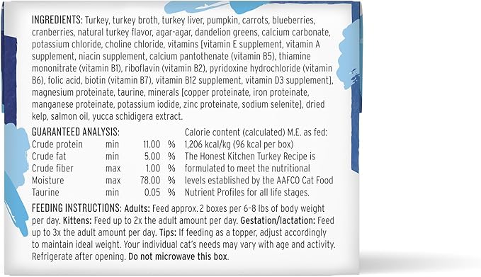 The Honest Kitchen Câté™ Grain Free Turkey Pâté Wet Cat Food, 2.8 oz x12