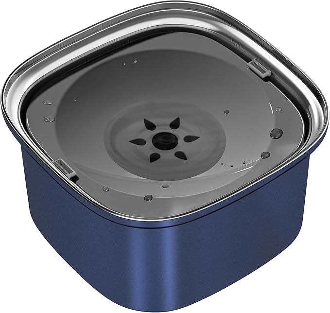 UPSKY 3L Dog Water Bowl 101oz Stainless Steel No Spill Large Capacity Dog Food Water Bowl Slow Water Feeder, Spill Proof Pet Water Dispenser Vehicle Carried Travel Water Bowls
