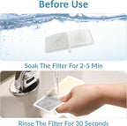 PET LAYSON Pumpless Cat Water Fountain Filter,Smart Cordless Pet Fountains Battery Operated 3.6L/122oz with Maglev Valve Technology Wireless Rechargeable Water Dispenser Filters (White, M1-8 Filter)