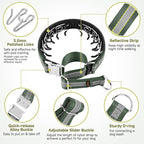 Mayerzon Martingale No Pull Collar for Large Medium Dogs, Patented Dog Walking Training Collar for Pulling, 1.5'' Wide Alloy Buckle, Neoprene Padded, Adjustable, Reflective, Easy to Use(L, Green)