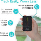 Tabcat V2 Cat & Kitten Tracker - More Accurate Than GPS - No Monthly Fee or Subscription - Includes 4 Homing Tags - Up to 500ft Range - Small & Lightweight Tags Perfect to Find Indoor & Outdoor Cats