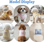 3 Pcs Kitten Clothes, Yorkie, Chihuahua Puppy Clothes, Colorful Teacup Dog Cat Vest with Bee Dolls, Soft Small Dog Sweater, Cute Puppy Jumper for Mini Newborn Dogs,Cat (XX-Small)