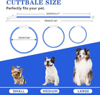 Led Light Up Dog Collar Rechargeable Waterproof, Glow in Dark Dog Collar, TPU Cuttable Lighted Dog Collars for Night Walking Charging USB, Safety for Small Medium Large Dogs Blue