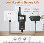 ROJECO Dog Training Collar with 3300FT Remote，IPX7 Waterproof Rechargeable Shock Collar for Large Medium Small Dogs，3 Safe Training Modes with Beep,Vibration and Shock,Adjustable Electronic Dog Collar