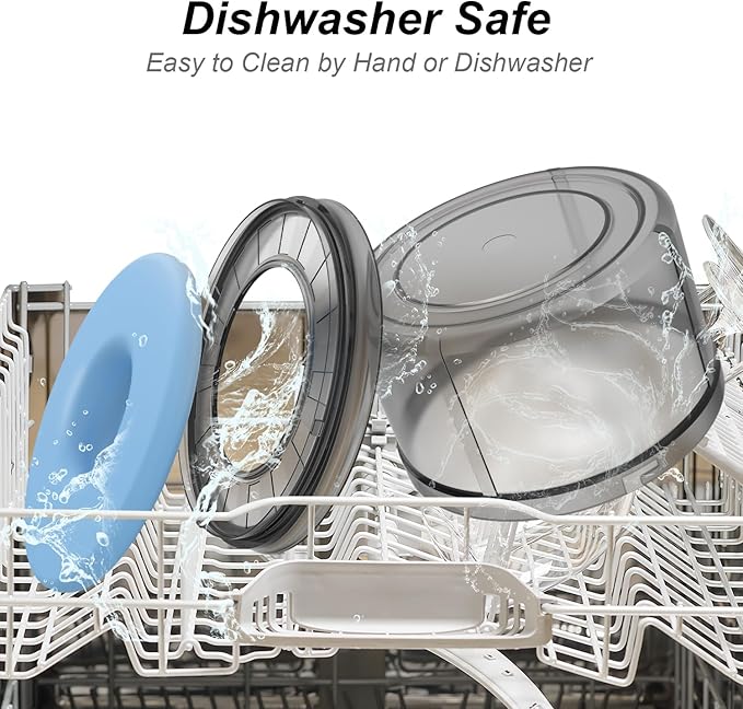 1Gallon No Spill Dog Water Bowl-3.8L Large Capacity, BPA-Free, Anti-Splash & Anti-Digging Design with Non-Slip Base, for Messy Drinkers