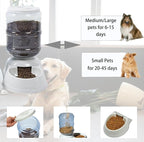 Automatic Dog Feeders for Large Dogs,Gravity Dog Food Dispenser,Automatic Cat Feeder Food Dispenser,Pet Feeder Station Travel Supply Feeder for Large Dog, Gray
