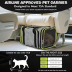 Pet Carrier with Wheels for Cat and Small Dog, Expandable Airline Approved Pet Carrier for Animal Under 15 lbs, Rolling Cats Puppy Carriers Travel Bag for Traveling and Camping