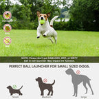 Dog Ball Thrower Launcher, Automatic Launcher with 6 Mini Tennis Balls, Interactive Dog Toys Indoor Outdoor Ball Thrower Machine for Small Dogs with 3 Distance Settings