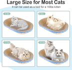 Cat Scratcher, 19.6x12.5 inches Cardboard Cat Scratching Board, Large Cat Scratchers for Indoor Cats, Bowl-Shaped Cat Scratch Pad Bed with Catnip