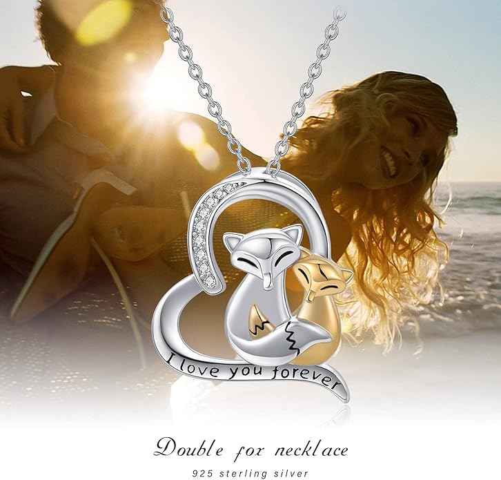 Black Cat/Fox/Owl/Panda/Butterfly/Cat/Dog Paw Print/Mushroom for Women Sterling Silver Animal Pendant Necklace Jewelry Christmas Birthday Gifts for Couples Sisters