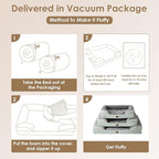 EHEYCIGA Orthopedic Dog Beds for Large Dogs, Waterproof Memory Foam Large Pet Bed with Sides, Non-Slip Bottom and Egg-Crate Foam Dog Couch Bed with Washable Removable Cover, Greyish Green