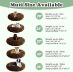 JOLLYVOGUE Dog & Cat Bed, Calming Anti-Anxiety Pet Bed for Small Dogs, Fluffy Donut Cushion for Small and Medium Pets (23")