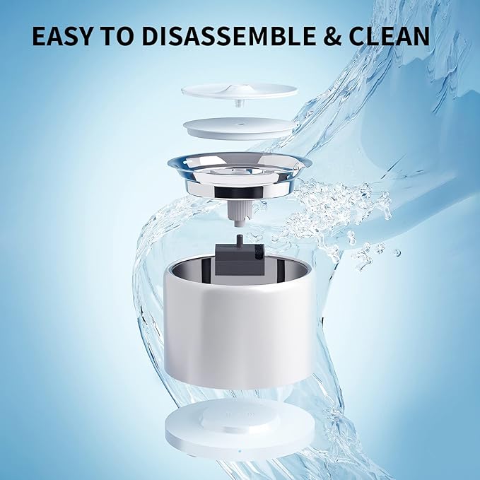 PETKIT Eversweet 3 Pro Cat Water Fountain with Wireless Pump, 1.35L/46oz Stainless Steel Pet Fountains for Cats Indoor, Automatic Water Dispenser Ultra Quiet, App Monitoring