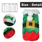 Funny Elf Dog & Cat Costume - Christmas Party Outfit, Winter Coat for Dogs & Puppies (S)