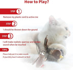 PETGEEK Gigwi Simulated Chirping Bird Cat Toy, Fake Toys for Indoor Cats, Cat Feather Toy with Hanging Loop for Bored Indoor Adult Cats Kittens Interactive Play (Bird-Cricket, Chirping)