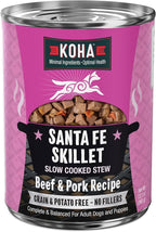 KOHA Santa Fe Skillet Stew for Dogs with Beef and Pork, High Protein Wet Dog Food, 12.7oz Cans (Case of 12)