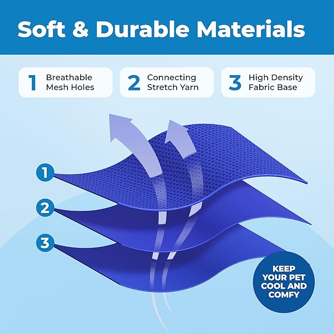 Voyager Escape-Proof Step-in Lock Cat Harness & 5ft Neoprene-Handle Leash Set All-Weather Mesh with Reflective Stitching for Small to Large Cats by Best Pet Supplies, Royal Blue (327), S