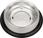 Neater Pet Brands - Stainless Steel No-Skid & Non-Tip Dog Bowl for Food or Water (64 oz, Stainless Steel)