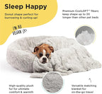 Best Friends by Sheri Bundle Set The Original Calming Lux Donut Cuddler Cat and Dog Bed + Pet Throw Blanket Gray Large 36" x 36"