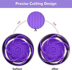 MateeyLife Slow Feeder Dog Bowls Insert with Suction Cups, Cuttable Design for Large & Medium Breeds, Fit for Regular Elevated, Compatible with Metal and Ceramic Dog Bowls for Slow Eating (Purple)