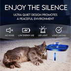 Veken Innovation Award Winner 95oz/2.8L Pet Fountain, Automatic Cat Water Fountain Dog Water Dispenser with Replacement Filters for Cats, Dogs, Multiple Pets (Blue, Plastic)