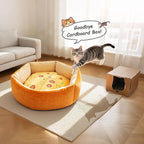 Cute Cat Beds Kitten Beds, Soft Small Dog Beds, Washable Pet Beds for Puppy and Kitty, Funny Pizza Shape, 20 Inch