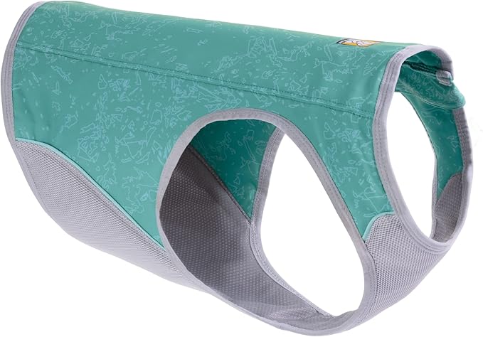 Ruffwear, Swamp Cooler Zip Dog Vest, Evaporative Cooling for Hot Weather, Aurora Teal, Small