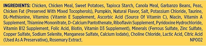 Nature's Recipe Grain Free Dry Dog Food, Chicken, Sweet Potato & Pumpkin Recipe, 12 lb. Bag