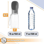 Mr. Pen Portable Dog Water Bottle, 19 oz, Large, Grey, Travel Dog Water Bottle Dispenser, Not Dishwasher Safe