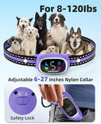2-in-1 Dog Shock Collar and Bark Collar for Dogs – 3300FT Dog Training Collar with Remote, IP67 Waterproof e Collar with Anti-Bark/Beep/Vibration/Shock Modes for Small Medium Large Dog(8-120Lbs)