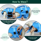 Kuoser Dog Life Jacket High Flotation, Reflective Dogs Life Vest for Swimming Boating, Adjustable Small Medium Large Dog lifejacket, Lightweight Dogs Life Preserver Rescue Handle Spring Summer Pool