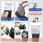 3 Pack 4FC Detachable Pet Dog Grooming Ceramic Blades,Compatible with Andis,Oster A5,Wahl KM-10 Series,Size 4FC Blade 3/8-Inch 9.5MM Cut Length