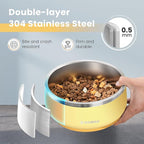 Pawaii Insulated Stainless Steel Dog Bowl with Non-Slip Base & Double Wall Design, ID Tag Included - 68oz Durable Dishwasher Safe Bowl for All Dogs