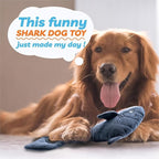 LEGEND SANDY Dog Toys for Large Dogs, Dog Chew Toys to Keep Them Busy, Interactive Squeaky Pet Toys, Tug of War, Crinkle Grey Shark