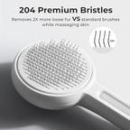 Self Cleaning Slicker Cat & Dog Brush - Skin Friendly Shedding Grooming Tool for Pets, Pet Supplies Accessories, Deshedding Comb for Short Long Haired Kittens, Massage Function to Removes Loose Fur