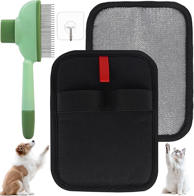 Pet Hair Removal Glove, Magic Brush Pet Hair, Cat Comb, Washable Reusable Dogs Cats Hair Gloves for Furniture, Bed, Sheets, Couch, Clothes, Carpet, Car Seat, Pet Grooming, Curtain (1PCS)