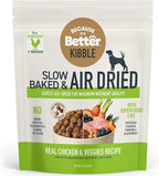 Because it's Better Slow Baked and Air Dried Dog Food, Real Chicken and Veggies, 3lb Bag, Complete and Balanced Dry Dog Food, for All Life Stages