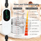 Heated Cat Bed Indoor, 18.5" Soft Heated Pet Bed for Indoor Cats with Timer and Temp Adjustable, Warming Cat Bed Heating Pad for Indoor Cats Kitten Old Cat Senior Cat