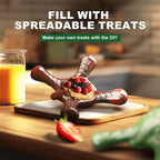 Tough Dog Chew Toy for Aggressive Chewers – Durable Bacon Flavored Nylon Bone for Large Dogs, Fillable Dental Toy for Teething, Indoor Chewing & Crate Training, Boredom Relief Gift