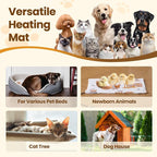 Bearhug Large Dog Heating Pad, Pet Heating Pad 35"×24"[Two Replaceable Cover] Adjustable Temperature Heated Cat Bed with Steel-Wrapped Cord, Waterproof and Chew-Resistant for Whelping Box for Dogs