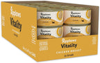 Applaws Vitality Wet Cat Food in Broth, Natural Canned Cat Food, Wet Food for Cats with Added Vitamins and Minerals, Grain Free, Carrageenan Free, Chicken Breast in Broth (24 Count, 2.47 oz Cans)