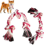 2-Pack Dog Rope Toy Durable Cotton Dog Chew Toys for Aggressive Chewers Interactive Tug of War and Teeth Cleaning for Small to Medium Breed Pets(Pink, Medium)