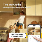 2K Pan/Tilt Indoor WiFi Security Camera with Motion Detection & Auto Tracking, Night Vision, 2-Way Audio, Siren, SD/Cloud Storage (1, Black)