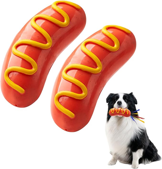 LiuMelinda Dog Chew Toys for Aggressive-Chewers - Indestructible Dog Toy for Aggressive Chewer(2-Pack)，Tough Chew Toys for Dogs （Rubber）