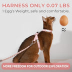 Cat Harness and Leash Set - Pink Lightweight Soft Kitten Harness Escape Proof, Adjustable Travel Pet Harness for Walking，Easy Control Comfortable Outdoor (Pink, One Size Fits All)