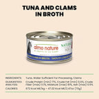 almo nature HQS Natural Wet Cat Food Tuna and Clams in Broth 2.47 oz (Pack of 24)